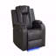 Fauteuil à DEL avec fonction inclinable en similicuir noir-1547271119