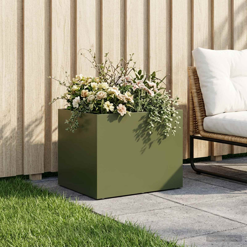 Planter Box, 30cm H x 40cm W x 30cm D, Stainless Steel