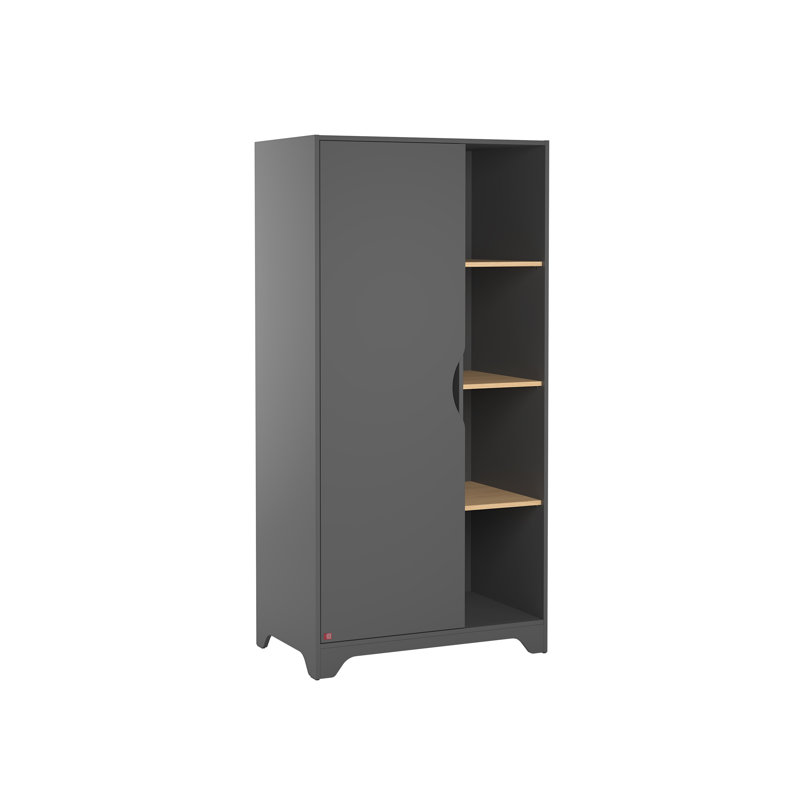 Mandalay 1 Door Wardrobe, Graphite