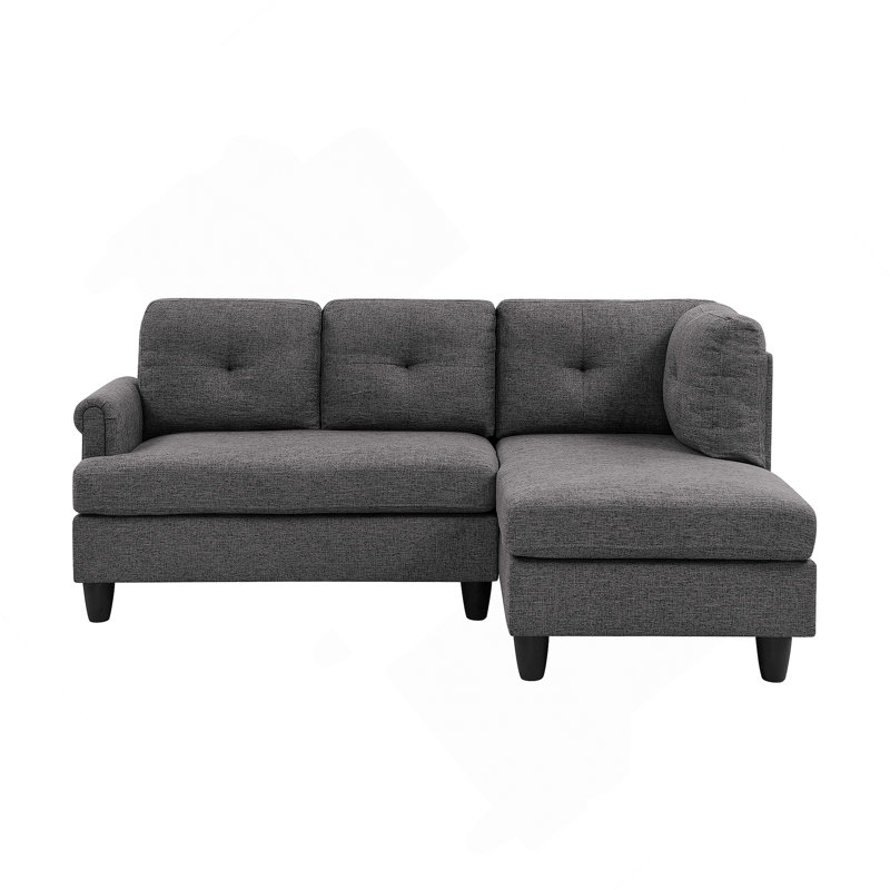 Canapé modulaire 2 pièces rembourré, Polyester gris