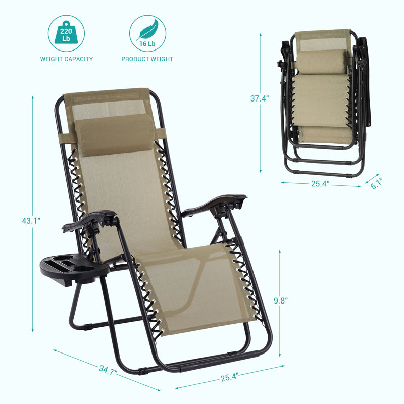 Fauteuil inclinable 2 pièces pour fauteuil de patio inclinable sans gravité, null