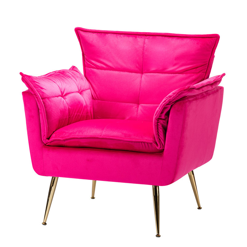 Fauteuil Toulouse, Velours fuchsia