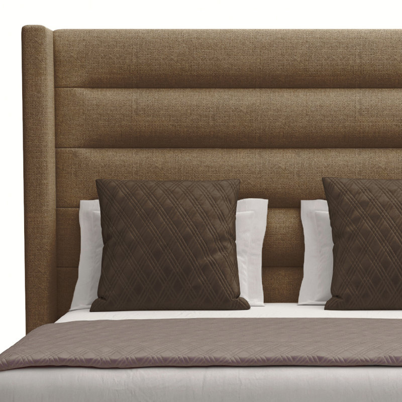 Esparto Upholstered Standard Bed, Brown Flax Revolution®, California King (Mid)