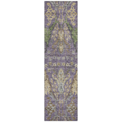 Alfreda Purple Washable Indoor-Outdoor Rug - 