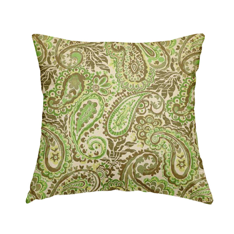 McGraw Paisley Square Cushion, 55cm H x 55cm W x 5cm D, Green