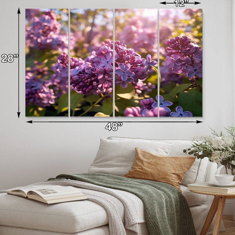 Modern Plants & Flowers Wall Decor on Metal
