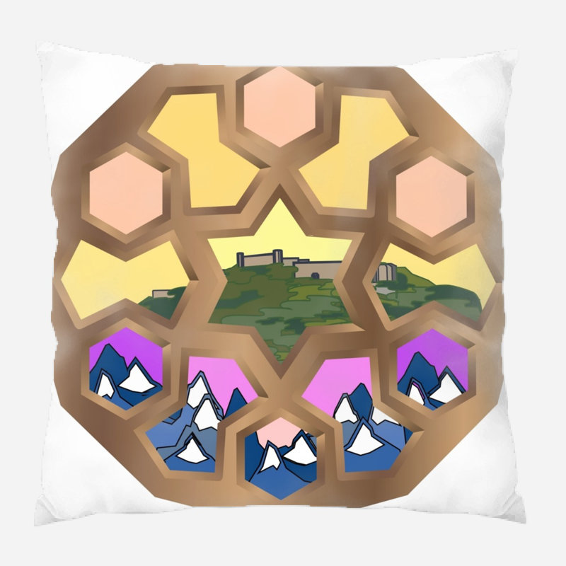 Graphic Microsuede Reversible Throw Pillow