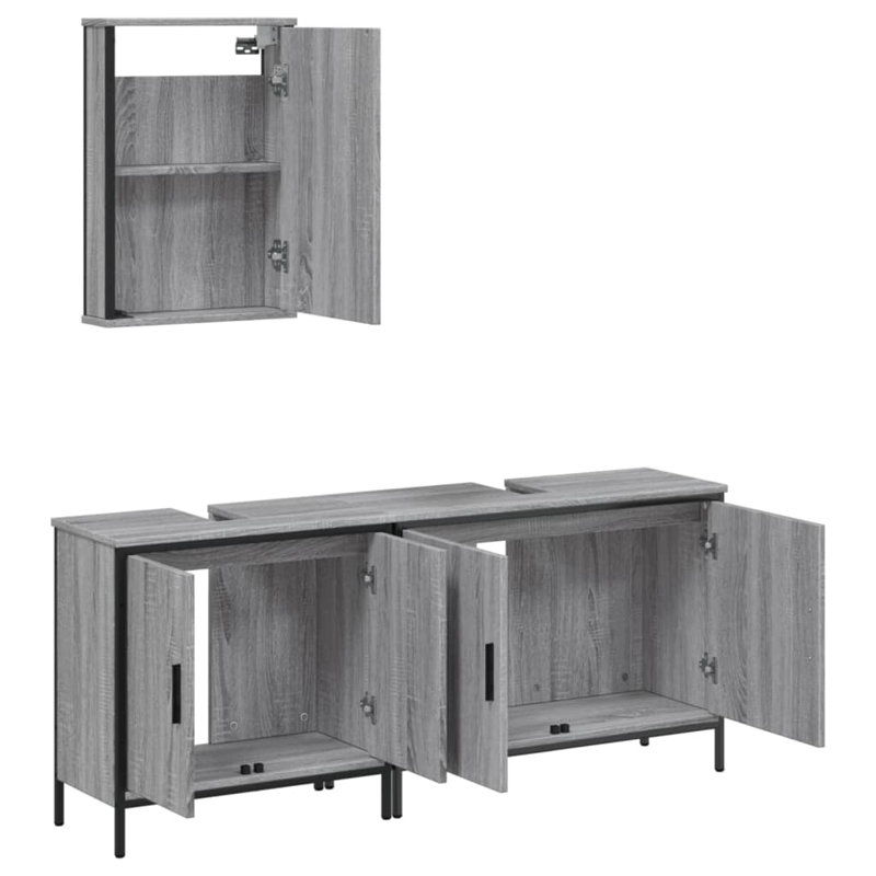 Landrienne Bathroom Furniture Suite, Grey Sonoma