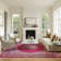 Abbate Oriental Fuchsia Pink Area Rug