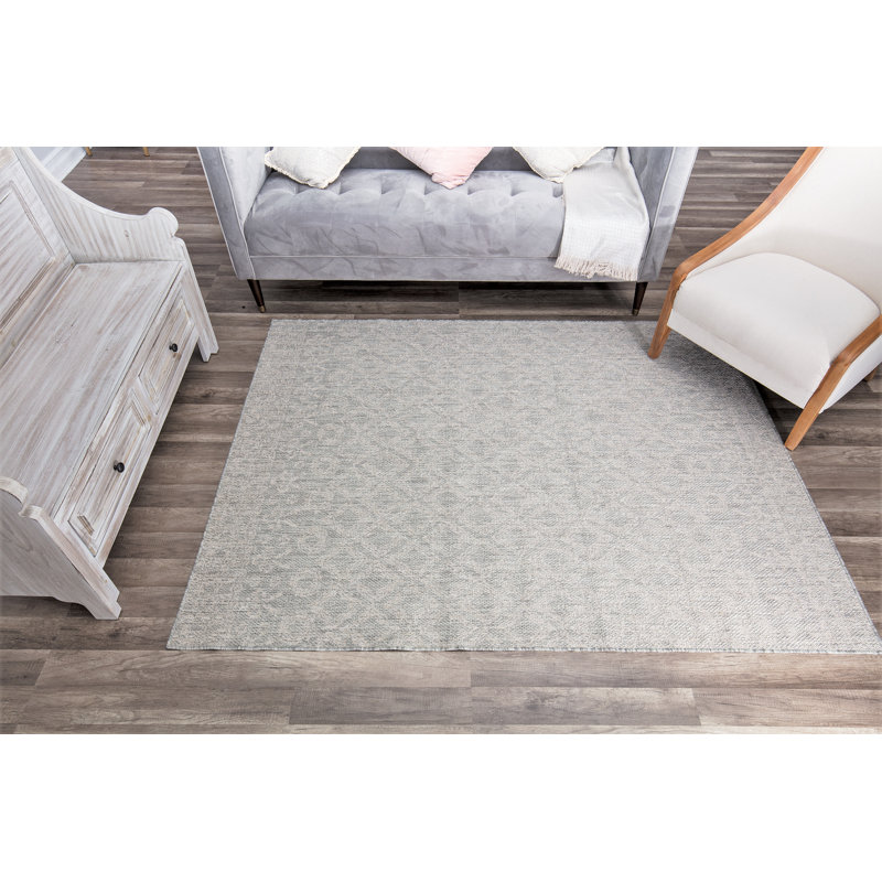 Tapis blanc intérieur / extérieur Hibner Southwestern, Rectangle 5 pi x 7 pi