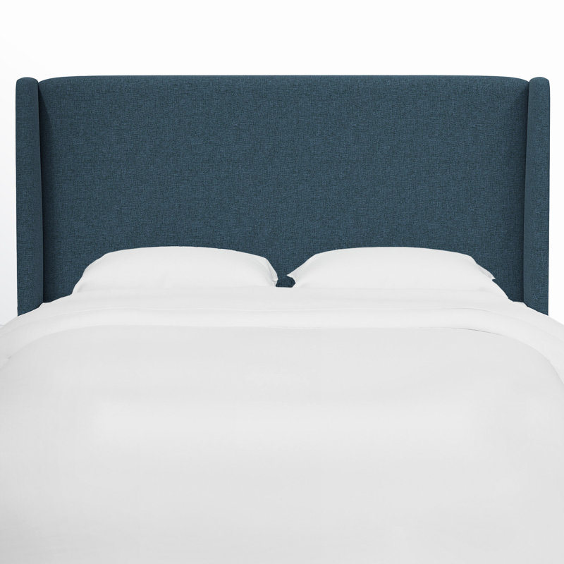 Tilly Upholstered Headboard, Queen, Zuma Navy Textured Linen