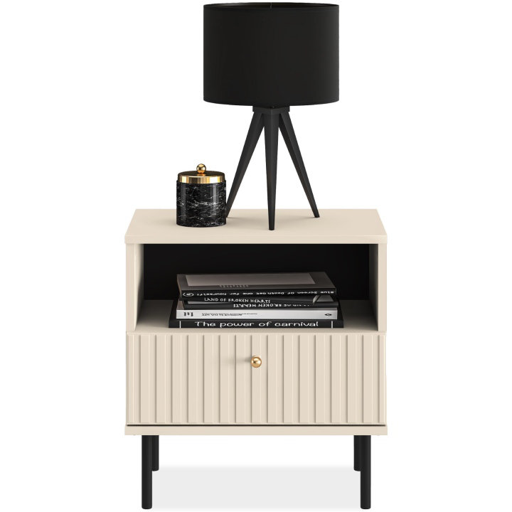 DROMA 50cm W Manufactured Wood Bedside Table