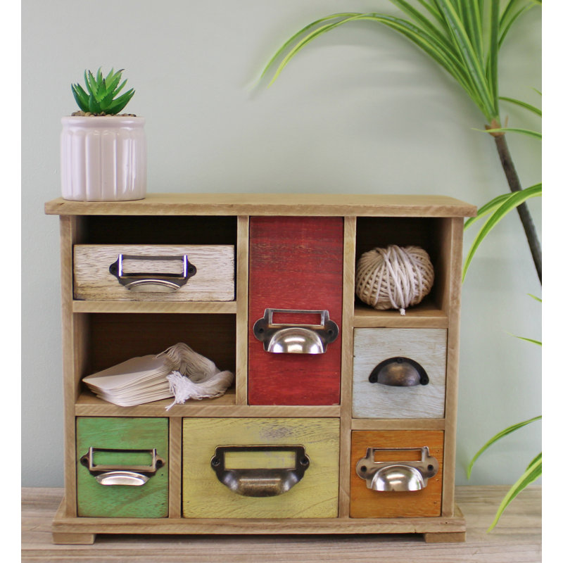 Gold Solid Wood 34cm W 6 - Drawer Chest of Drawers