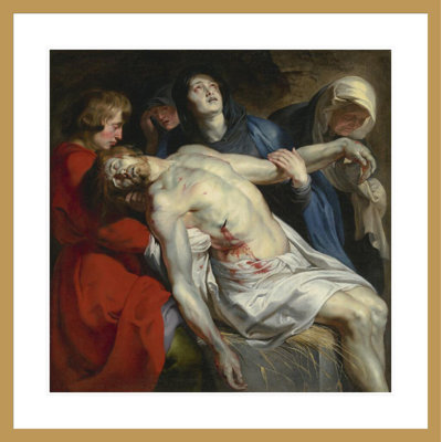 «The Entombment» par Peter Paul Rubens, impression giclée sur cadre