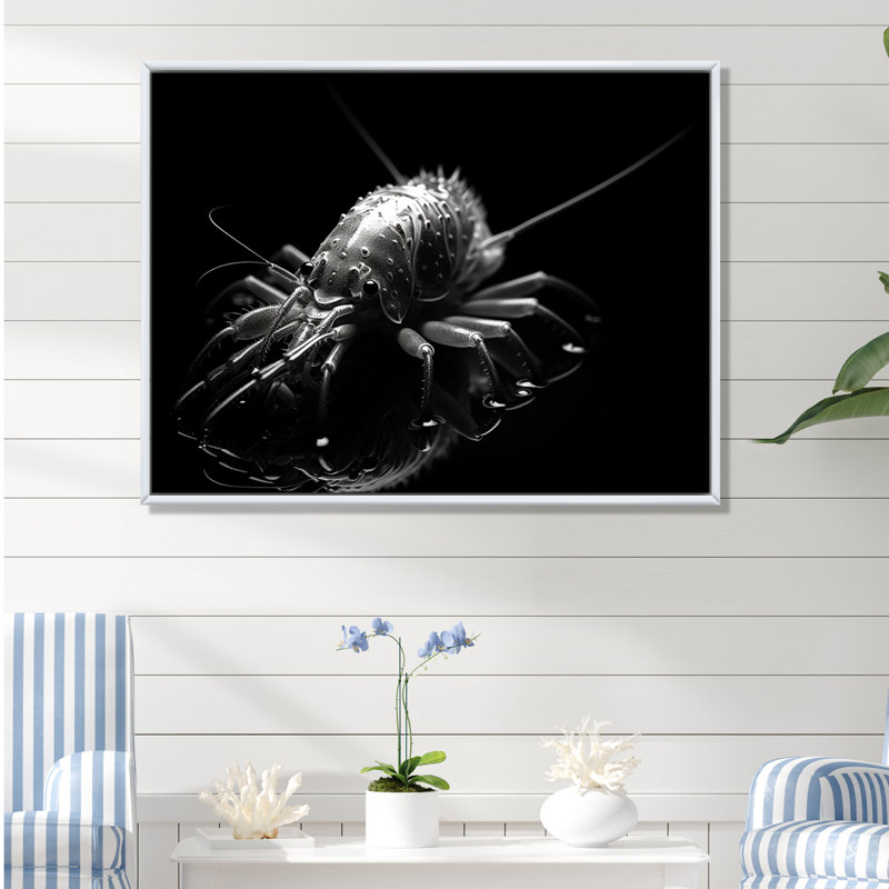 Reproduction d'art sur toile, noir et blanc, H 24 po x l 32 po x P 1 po, Cadre flottant blanc