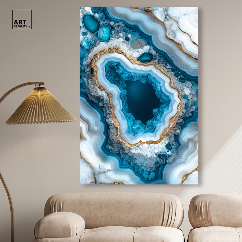 Toile «Godeed Geode Eye I» par Art Remedy, H 24 po x l 16 po, Toile tendue, Peinture sans cadre