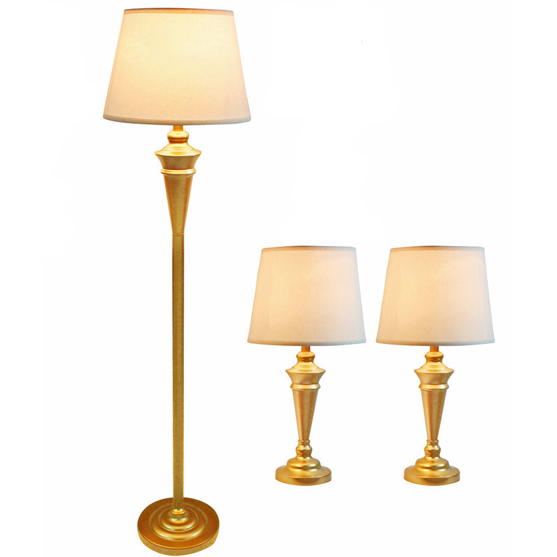 Kurk Metal Table Lamp, Gold