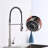 Modern Stainless Steel Kitchen Faucet In Brushed Nickel - Single Handle Spring High Arc, Pull Down , To Fatigue And Wear With Swivel Function Spring, Fading Discoloration-989453695