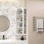 Armoire de coin murale à porte en verre avec rangement à 4 niveaux
