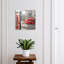 Key storage cabinet, Opens to the left, 30x30x5, Black, Red bus and telephone box, 