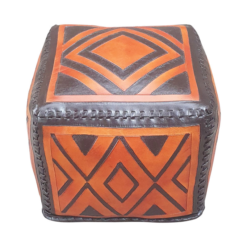 Leather Pouf