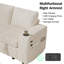 Canapé modulaire coulissant de 110 po avec table d'appoint, porte-gobelets, ports de charge-720296325