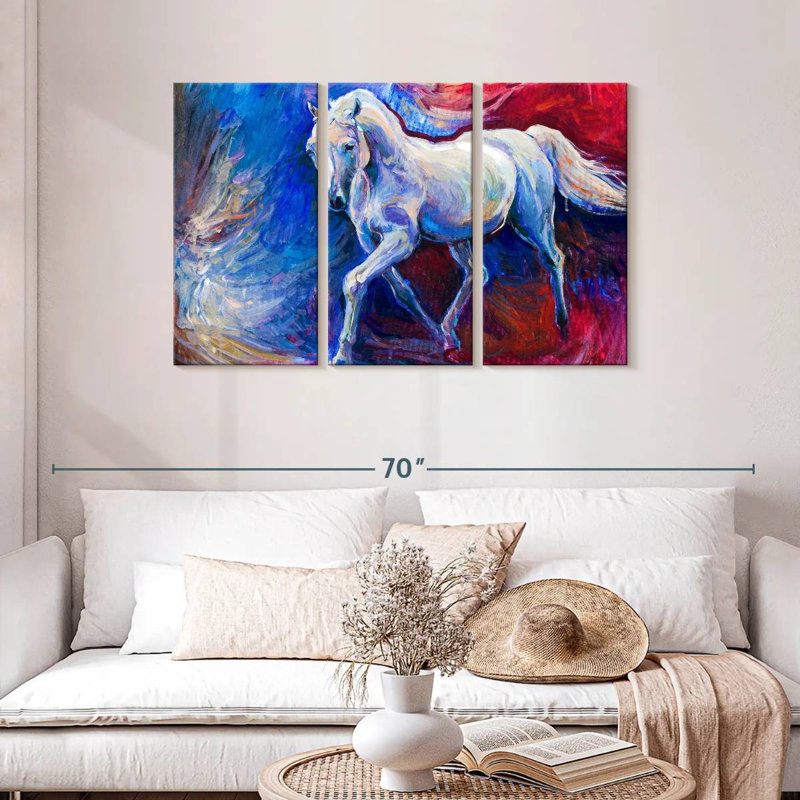 Brampt Horse coloré, H 28 po x l 45 po