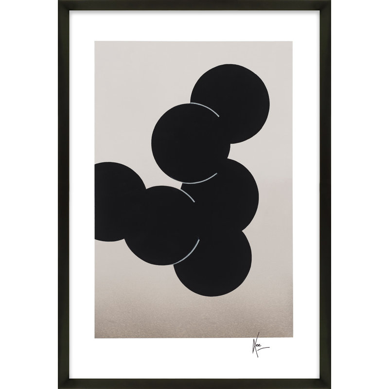 Orbit par Lee Lessem - Art mural encadré, Noir, H 20 po x l 14 po x P 1,25 po