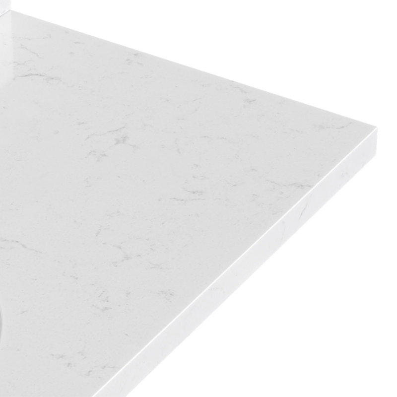 ARIEL Monroe 48 Single Sink Bathroom Vanity with Carrara Quartz Top, Oak, Carrara White Quartz, 60"