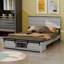Base de lit avec tête de lit, plateforme en bois, station de charge-2001772449-2001772451