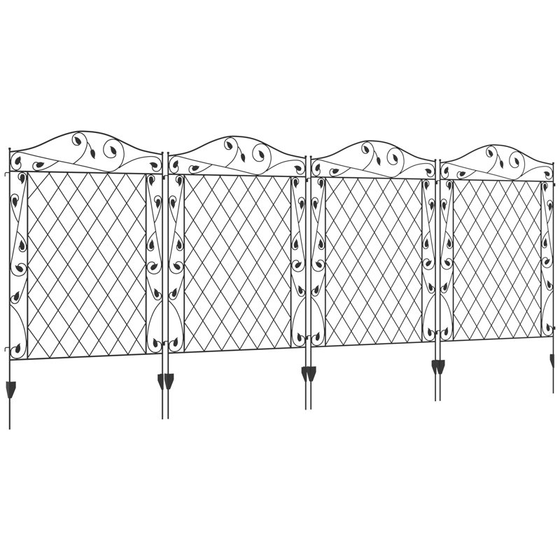 Panneau de clôture en métal H 3,5 pi x l 11,5 pi