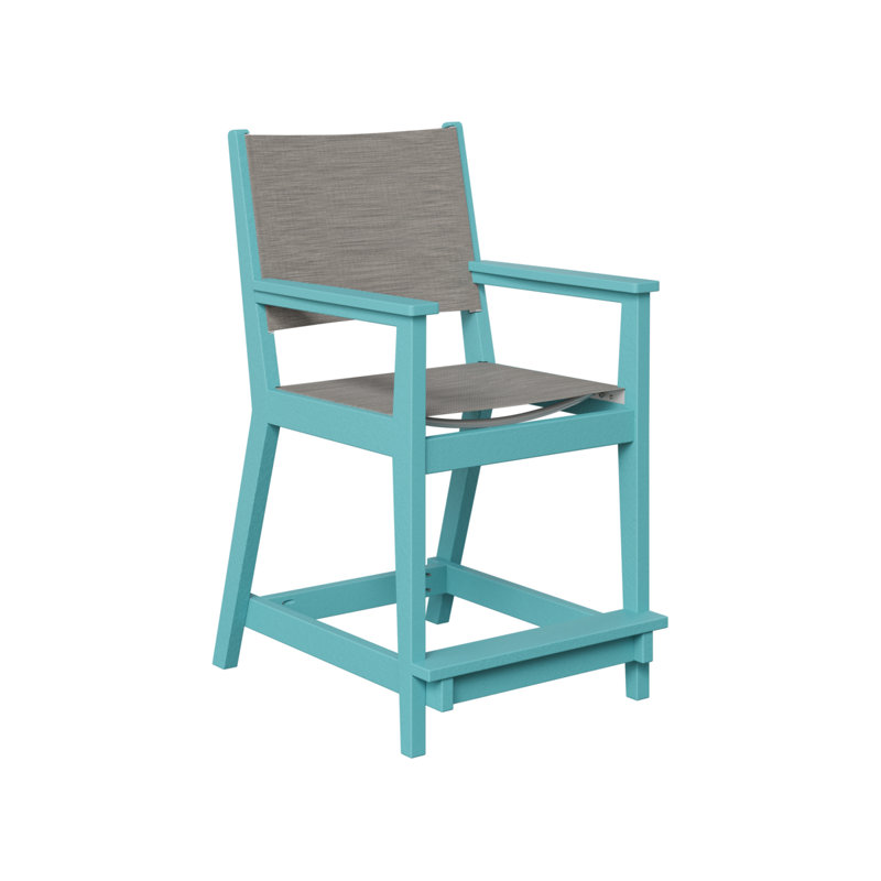 Chaise de comptoir berlinois berlinois berlinois, 23.5", Bleu Aruba