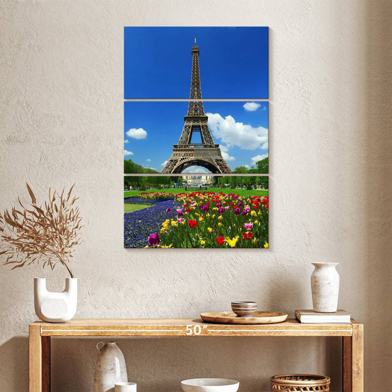 Tour Eiffel Masam au printemps, H 38 po x l 24 po