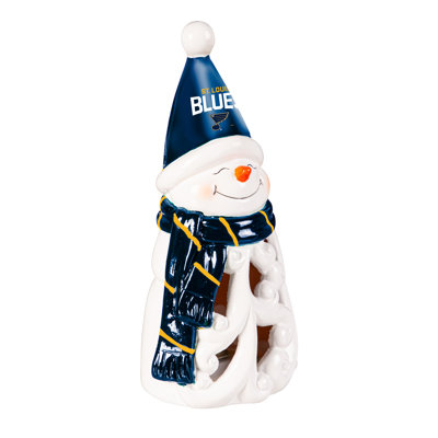 St. Louis Blues Snowman LED Statuary, 8"