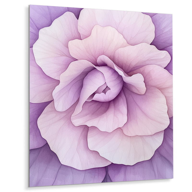Éternelle éternelle de Begonia I - géraniums, impression murale en métal, H 32 po x l 24 po x P 0,84 po