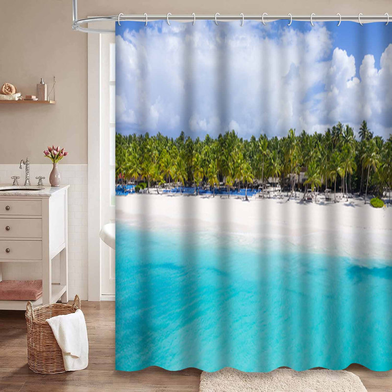 Plage tropicale avec 12 crochets, L 72 po x l 72 po
