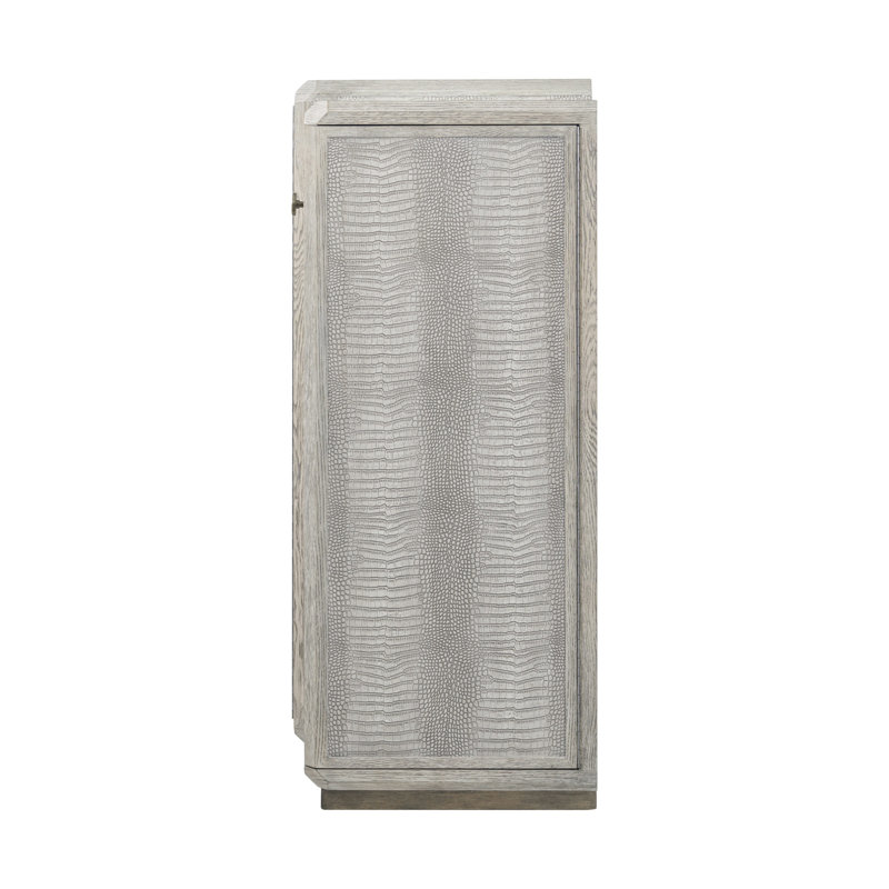 Spencer ST. James Solid Wood Bar Cabinet, Argento