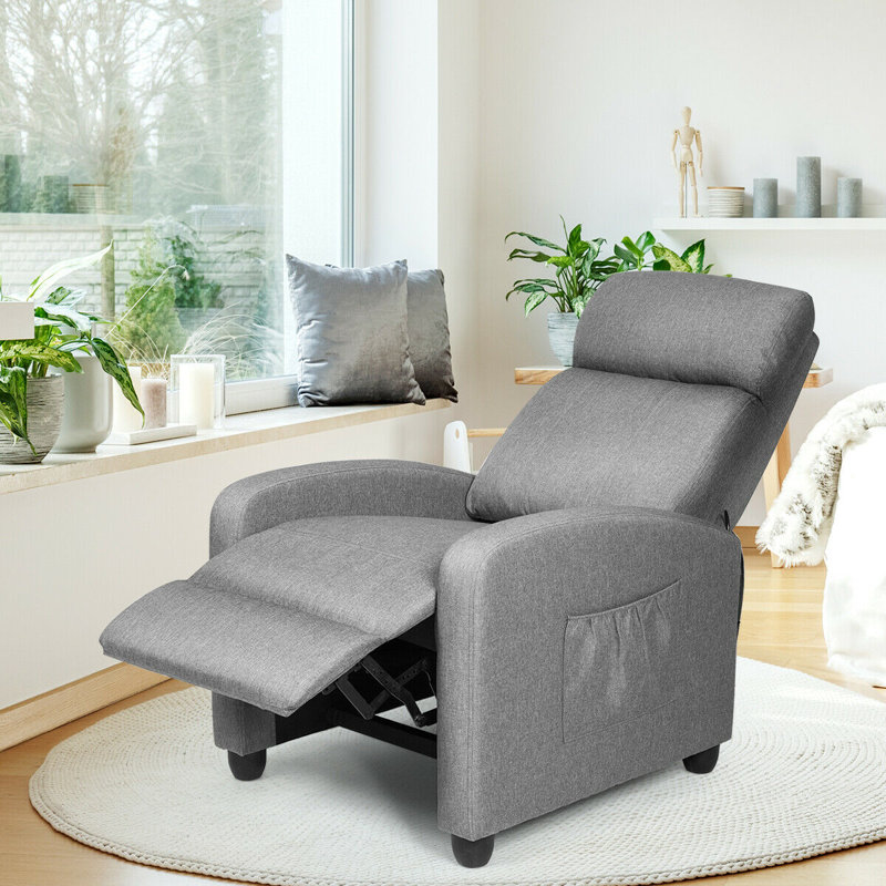 Bernuth Massage Chair, Gray Linen