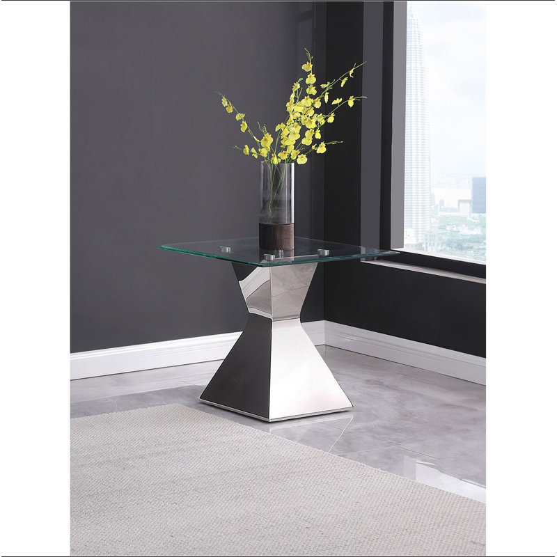 Table de bout en acier inoxydable Unaisah
