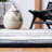 Trung Hand Woven Cotton/Wool Striped Rug in Cream/Black-1874311669
