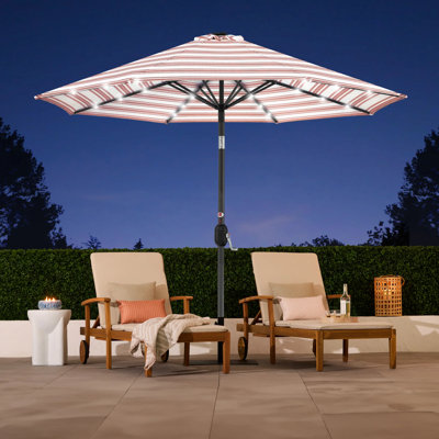Parasol solaire rayé à DEL