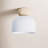 Raela 9 In. 1-Light 60-Watt Contemporary Matte White Flush Mount With Matte White Metal Shade Shade