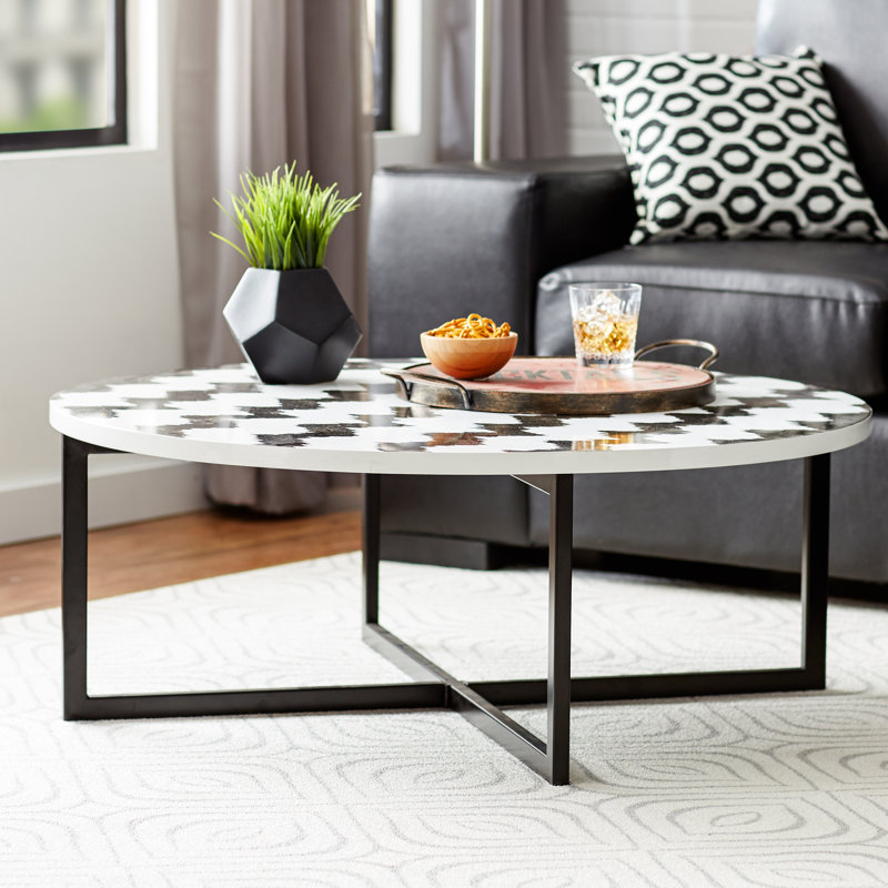 Table basse Abba, Noir / blanc