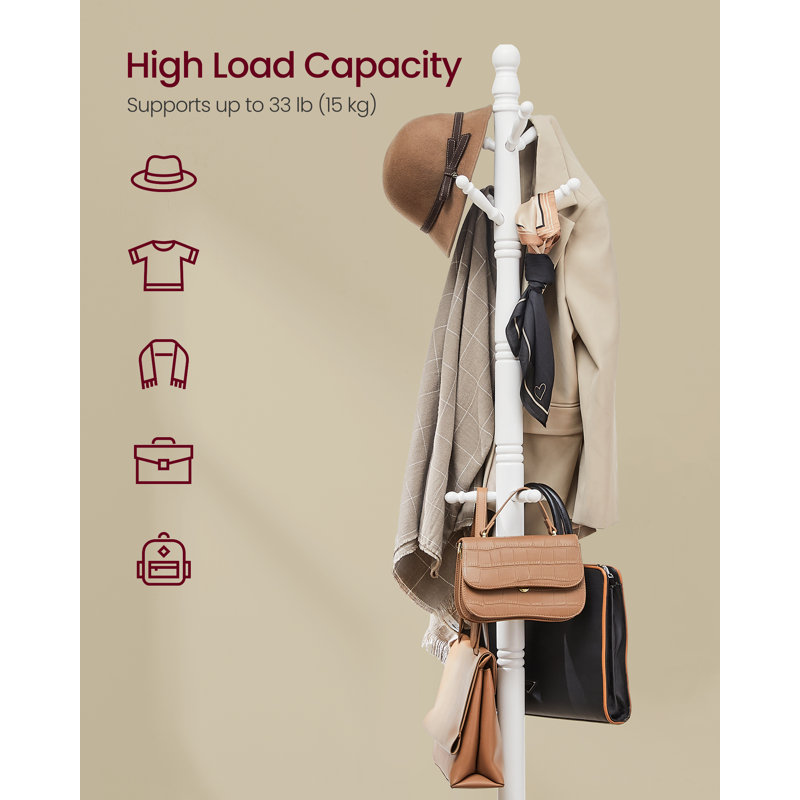 Freestanding 10 - Hook Coat Rack