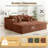 Boneless 74.8" Faux Fur Upholstered Sleeper Sofa Couch-1088799770