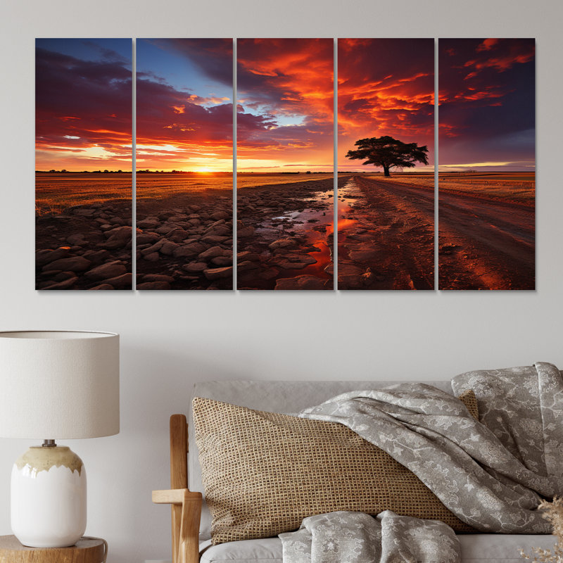 Canada Canada Sunsets - Paysages, ensemble de reproductions d'art mural en métal
