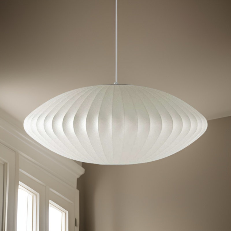 Luminaire suspendu unique en argent à 1 lumière Cythina