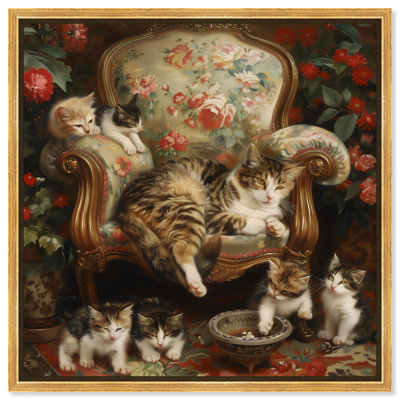 Lounging Cats Canvas by Art Remedy