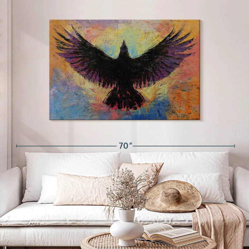 Brampt Crow, 32" H x 48" W