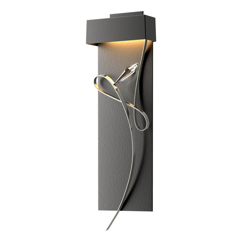Rhapsody 1-Light LED Flush Mounted Sconce, Black, Sterling